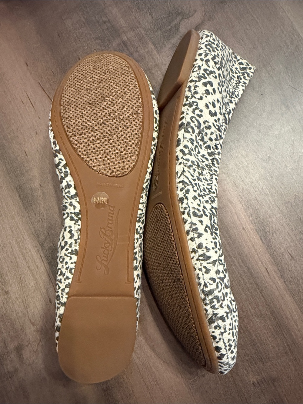 Lucky Brand Leopard Print Flats in Cream and Black - Picture 2 of 5